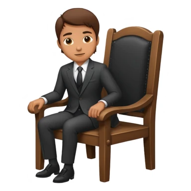 man on chair photosession sticker