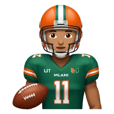 football player for the university of miami wearing number 11 sticker
