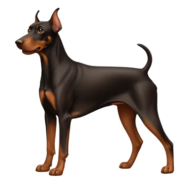 Brown Doberman pinscher  sticker