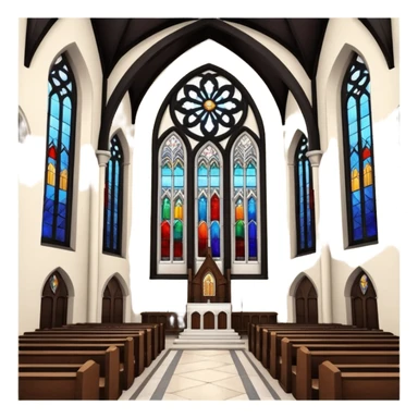 interior of a church sticker