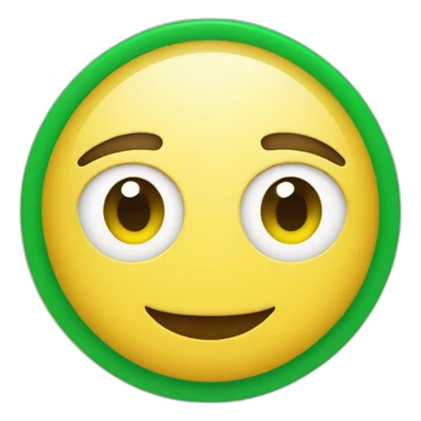 circle half yellow half green sticker