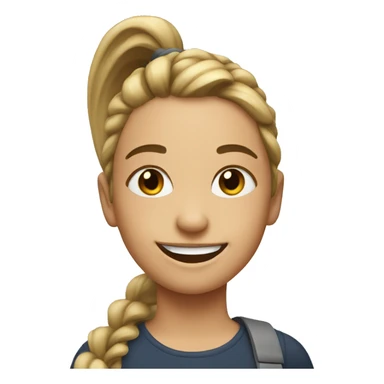 smiling girl with ponytail in car interior sticker