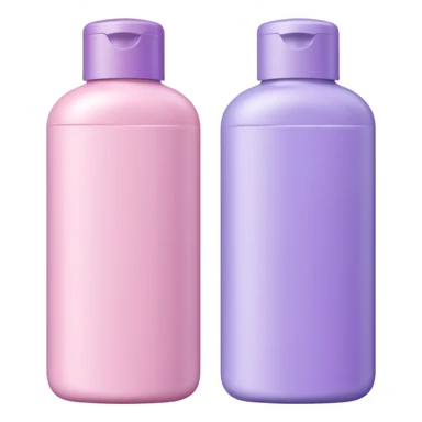 light pink and lilac shampoo bottles side by side sticker
