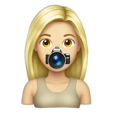 Blond girl Photographer sticker