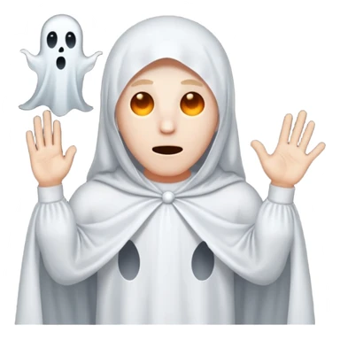 Man dressed as a ghost with a pointy head  sticker