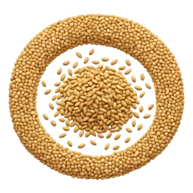 a handful of scattered sesame seeds sticker