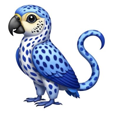 Snow-Leopard-Blue-Tang-Fish-Hyacinth-Macaw-fusion-hybrid-animal-creature, full body sticker