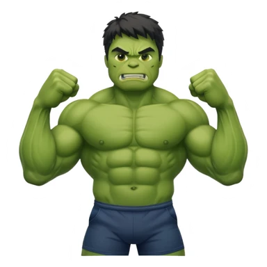 Hulk flexing his muscles  sticker