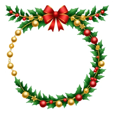 decorative holiday garland sticker