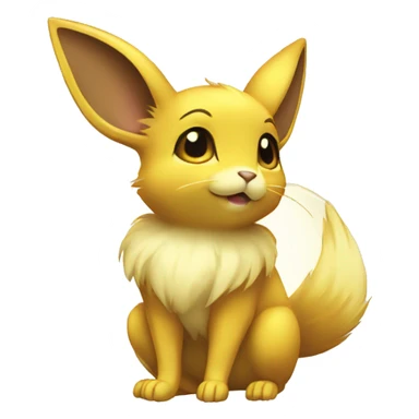 Shiny Yellow Electric Mouse Eevee sticker