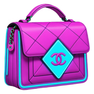 Chanel neon cyberpunk style bag  sticker