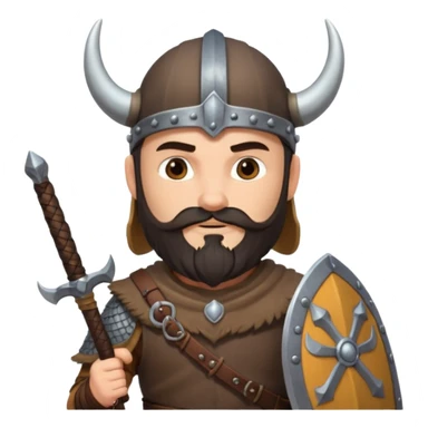viking rider with dark beard sticker