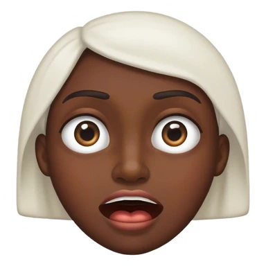 Eye roll with curved mouth  sticker