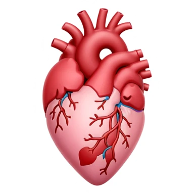 anatomical heart, soft pink, light sticker