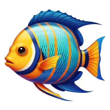 colorful tropical fish sticker