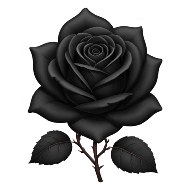 black rose, without green leaves, just flower sticker