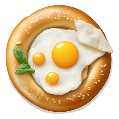 Bagel with egg and cottage ceese sticker