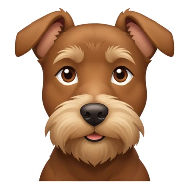Brown mutt with short schnauzer nose  sticker