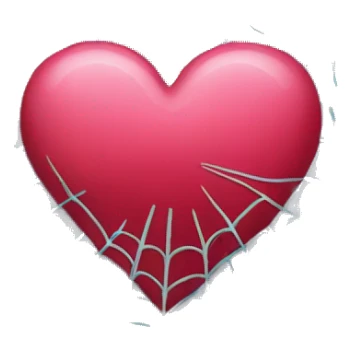 Spiderweb heart sticker