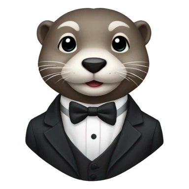 Otter In tux sticker