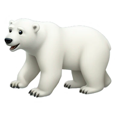 polar bear on ice sticker