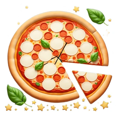 Una scritta Polvere di stelle fatta a pizza sticker