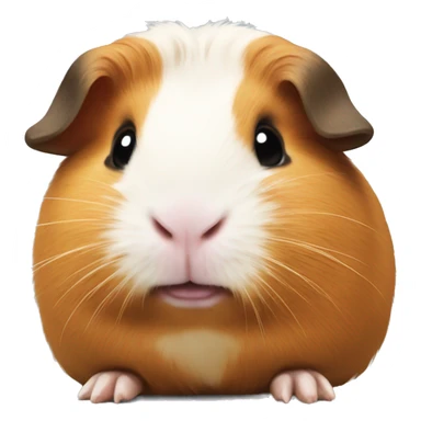 Guinea pig eating sticker