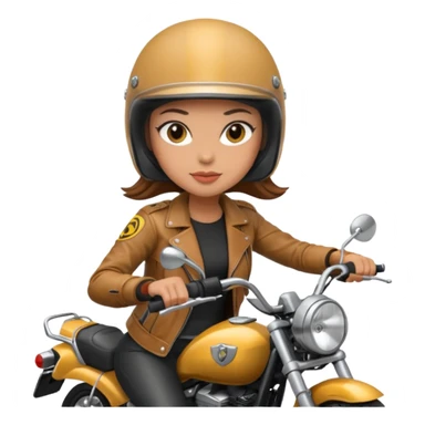 woman rider riding motorbiker sticker
