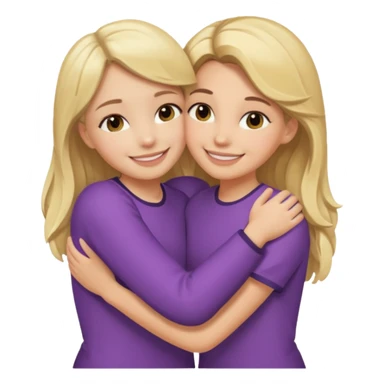 Make me and my friend hug (blonde girl and brunette girl) sticker