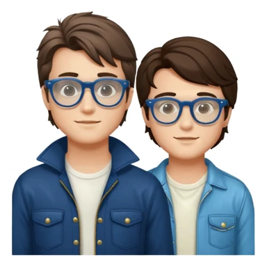 Billy hargrove and Steve harrington and mike in one Photo Wearing Glasses Looking cool and having Aura And yes the Cool glasses  sticker