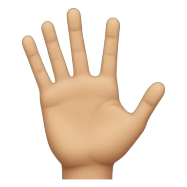 back of hand with four fingers sticker