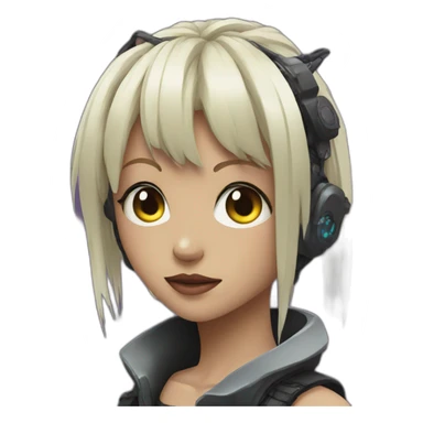 Cyberpunk anime sticker