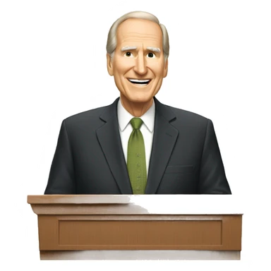 Russell M Nelson speaking at a podium sticker
