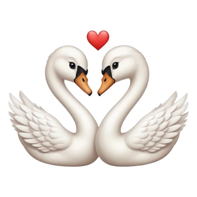 Two swan making a heart 💗 a girl swan  and a boy swan  sticker
