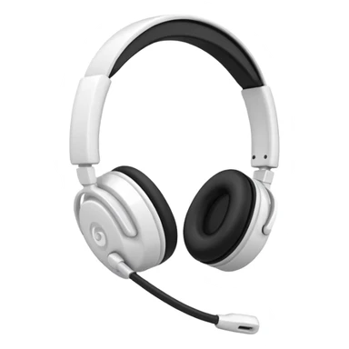 Please make a white headset emoji sticker