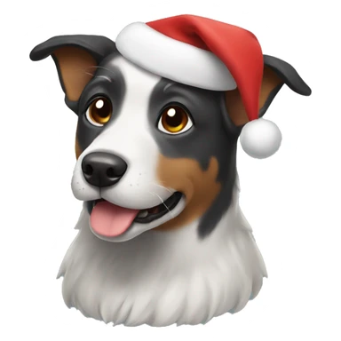 Dog have a Christmas hat sticker