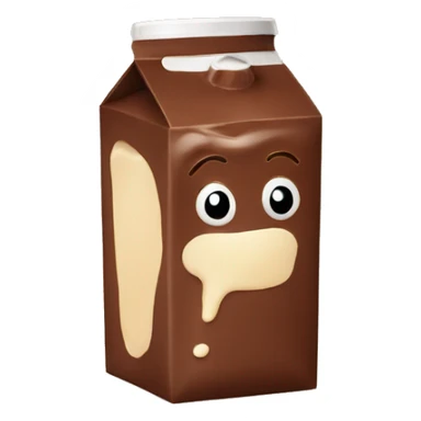 Chocolate milk in a box sticker