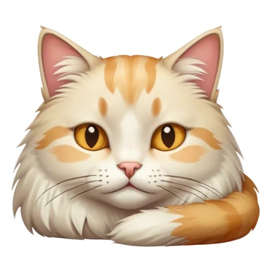 Cat exhausted laying down sticker