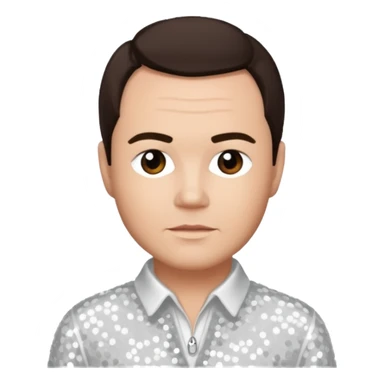 Tony Mortimer from East 17 with light skin, dark brown hair, white sequin outfit sticker