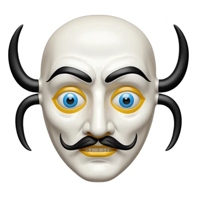 Money Heist, Dali mask (white), realistic sticker