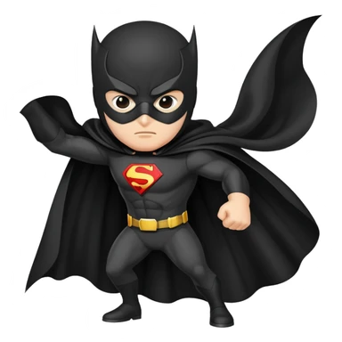 masked superhero vigilante with a cape sticker