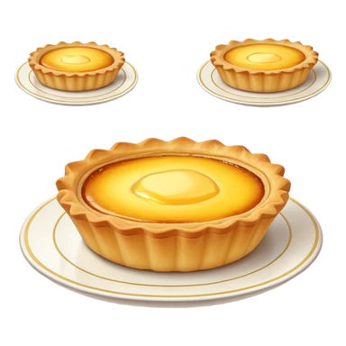 Gentle colored Hong Kong egg tart dessert sticker