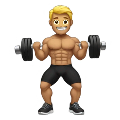 bodybuilder with dumbells sticker