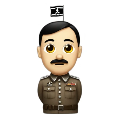 Adolf Hitler Holding a nazi flag sticker
