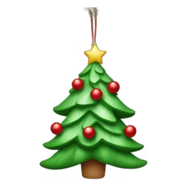 Christmas tree ornament, holiday decorations red colour. sticker