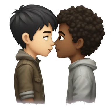 Boy x boy kiss sticker