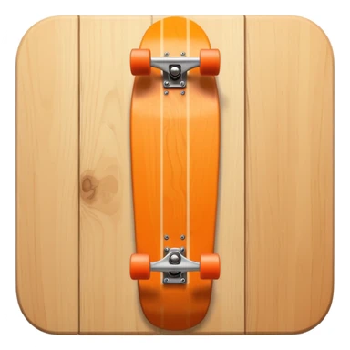 orange skateboard vertical sticker