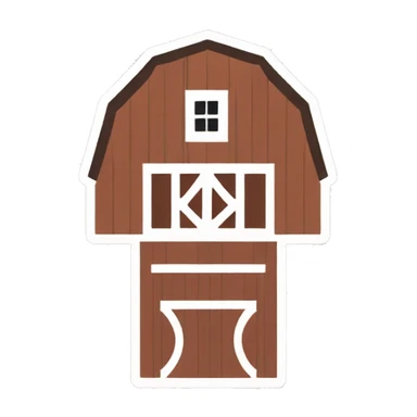 farm barn icon sticker