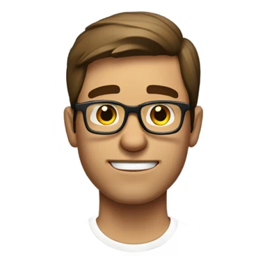 brown haired man with glasses looking sarcastically annoyed after someone said something obvious  sticker