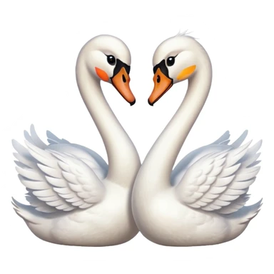 Swan couple love sticker